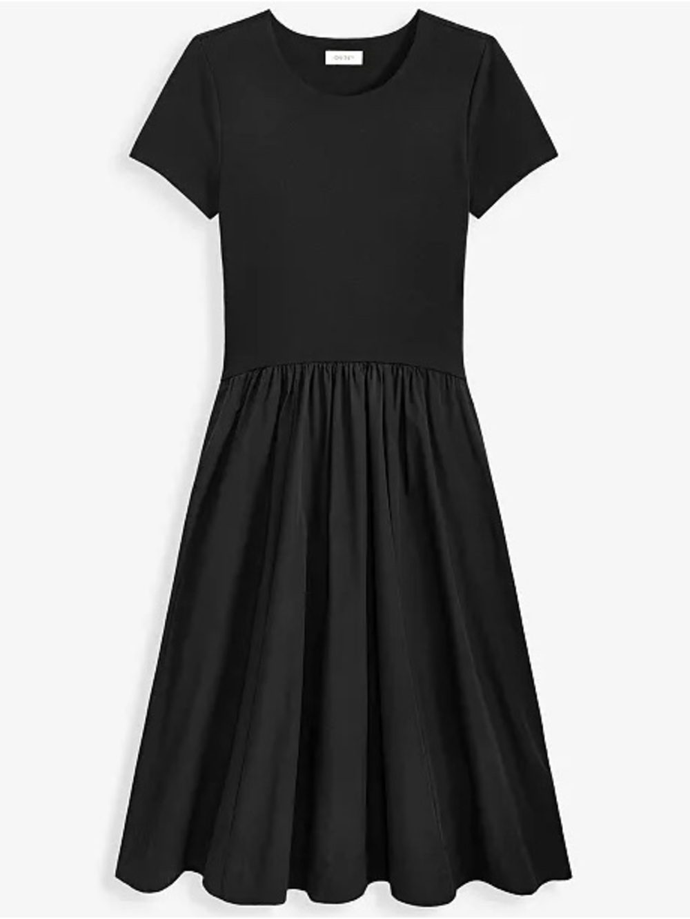 Steve Madden Mixed Fabric Midi with side pocket dress